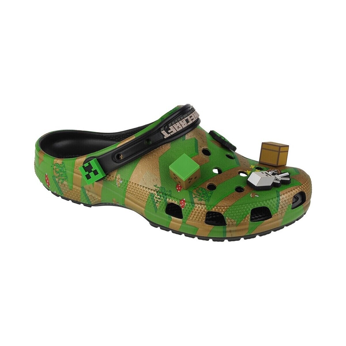 Boty Šněrovací polobotky  & Šněrovací společenská obuv Crocs Elevated Minecraft Classic Hnědé, Zelené