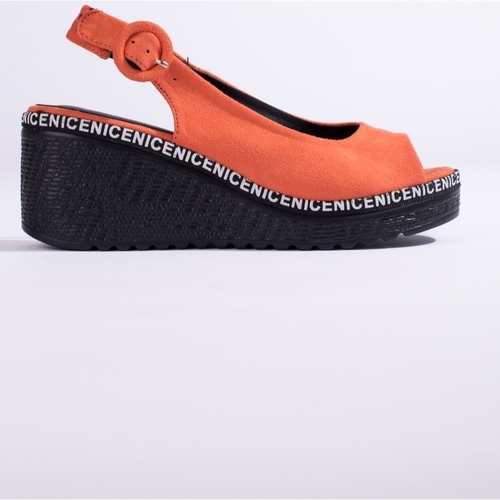 Boty Ženy Sandály Pk Módní dámské  sandály oranžové na klínku 
