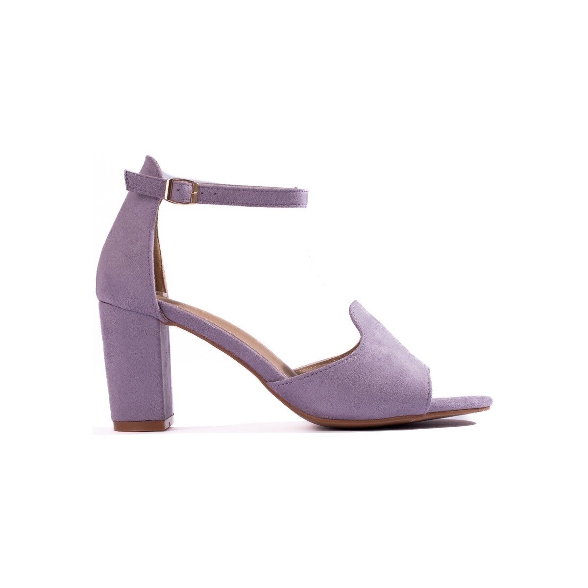Boty Ženy Sandály W. Potocki Designové dámské  sandály fialové na širokém podpatku 