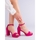 Boty Ženy Sandály W. Potocki Praktické růžové  sandály dámské na širokém podpatku 