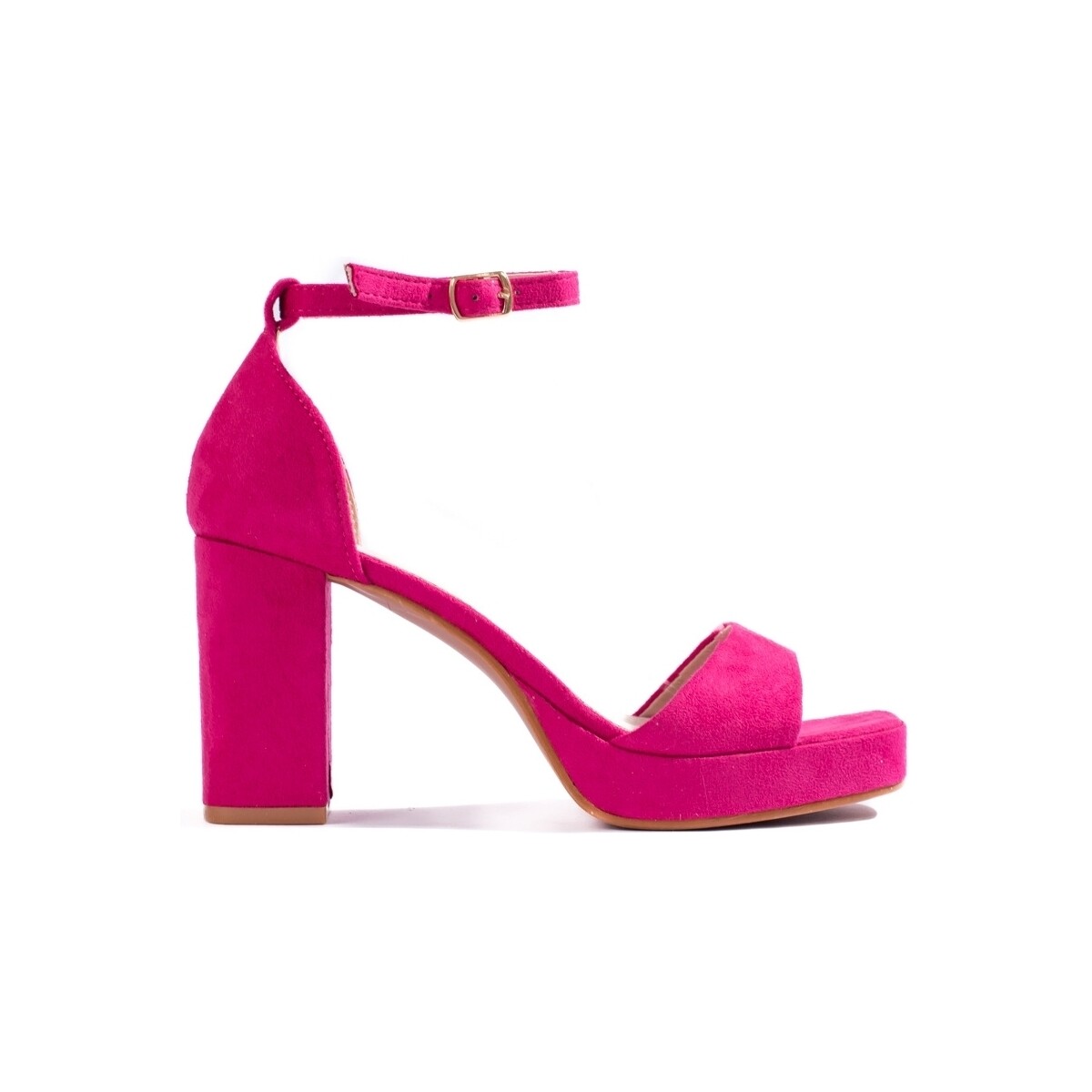 Boty Ženy Sandály W. Potocki Praktické růžové  sandály dámské na širokém podpatku 
