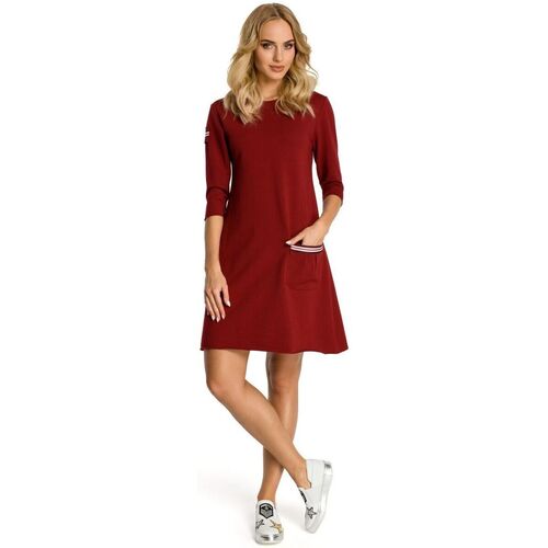 Textil Ženy Krátké šaty Made Of Emotion Dámské mini šaty Erhard M343 tmavě červená Červená