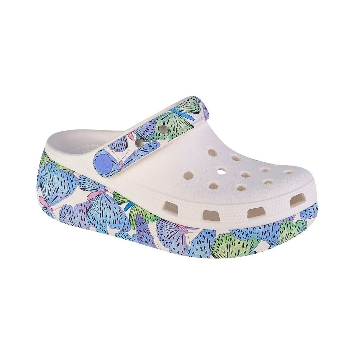 Boty Děti Šněrovací polobotky  & Šněrovací společenská obuv Crocs Cutie Modré, Bílé