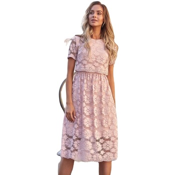 Textil Ženy Krátké šaty Made Of Emotion Dámské midi šaty Massod M405 růžová Růžová