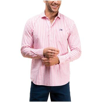 Textil Muži Košile s dlouhymi rukávy Scotta  Růžová