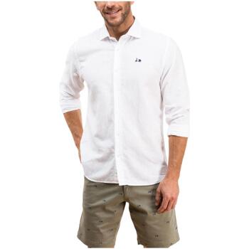 Textil Muži Košile s dlouhymi rukávy Scotta  Bílá