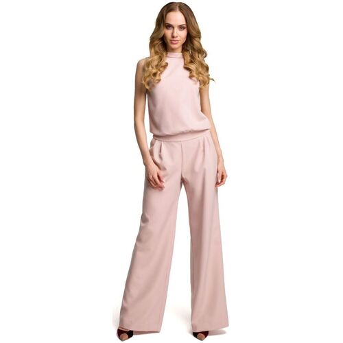 Textil Ženy Overaly / Kalhoty s laclem Made Of Emotion Dámský overal Ake M382 růžová Růžová