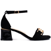 Boty Ženy Sandály Pk Zajímavé černé  sandály dámské na širokém podpatku 
