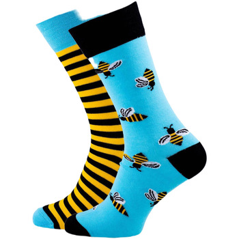 Many Mornings Veselé unisex ponožky Bee Bee Modrá