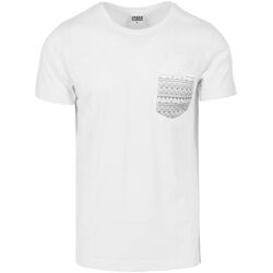 Textil Muži Trička s krátkým rukávem Mister Tee Moderní pánské tričko Aztec bílé Bílá
