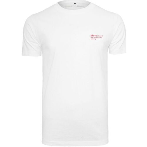 Textil Muži Trička s krátkým rukávem Mister Tee Pánské tričko s nápisem Skrrt bílé Bílá