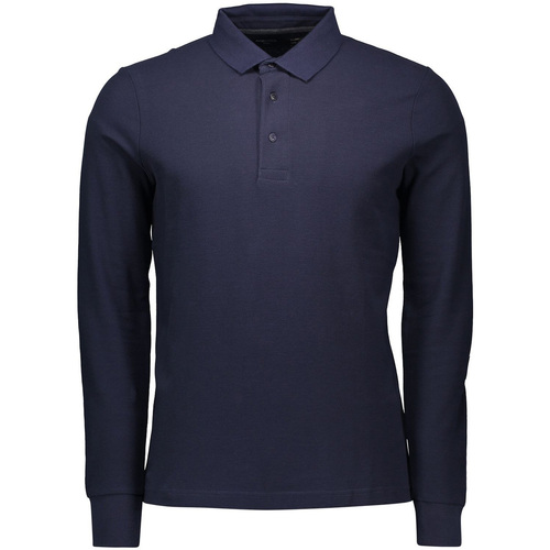 Textil Muži Trička s krátkým rukávem Piazza Italia Pánské tričko s dlouhým rukávem Gentle navy Tmavě modrá