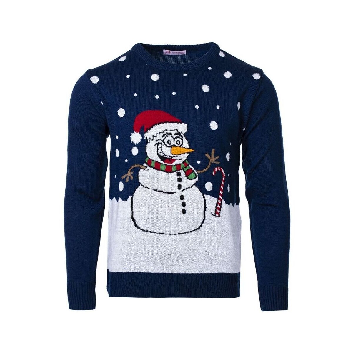 Textil Svetry Wayfarer Vánoční svetr Snowman tmavě modrý Bílá/Modrá tmavá