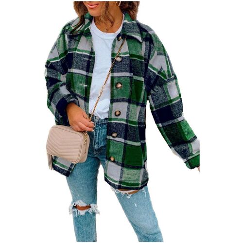 Textil Ženy Bundy Wayfarer Dámská kostkovaná bunda Letho zelená Zelená