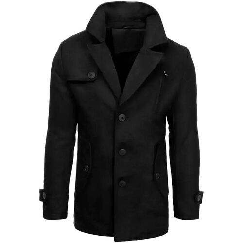 Textil Muži Kabáty D Street Pánský crombie coat Leen černá Černá