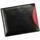 Taška Muži Náprsní tašky Rovicky Černo-červená kožená pánská peněženka RFID v krabičce Černá