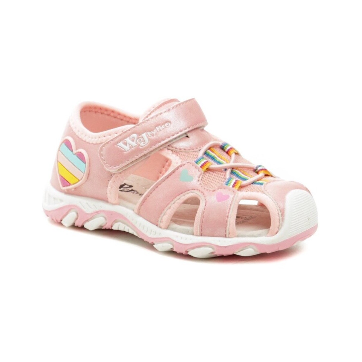 Boty Dívčí Sandály Wojtylko 1S23725R růžové dětské sandály Růžová