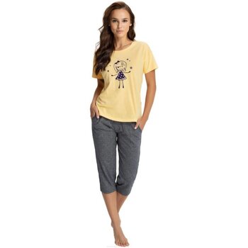 Textil Ženy Pyžamo / Noční košile Luna Dámské pyžamo 618 yellow 