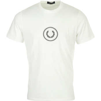 Fred Perry Trička s krátkým rukávem Circle Branding T-Shirt - Bílá