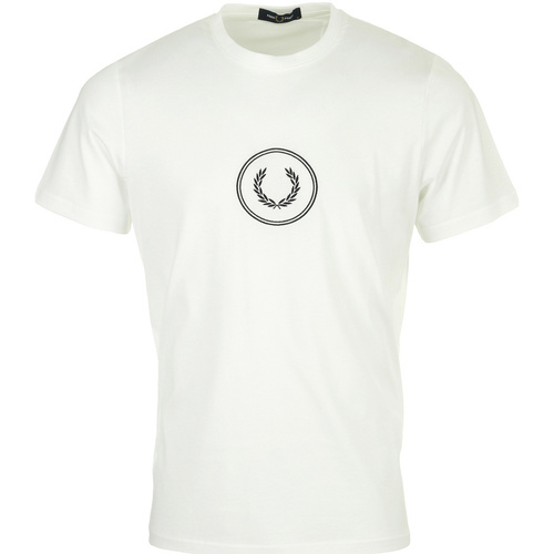 Textil Muži Trička s krátkým rukávem Fred Perry Circle Branding T-Shirt Bílá