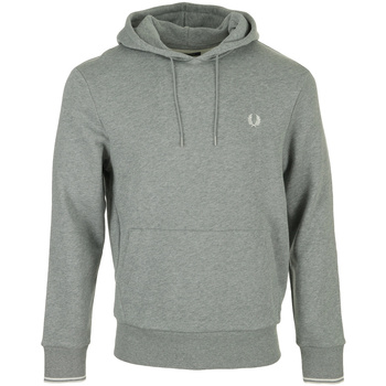 Fred Perry Mikiny Tipped Hooded Sweatshirt - Šedá