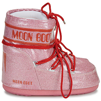 Moon Boot MB ICON LOW GLITTER Růžová / Červená