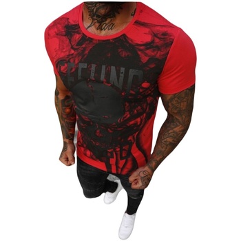 Textil Muži Trička s krátkým rukávem Ozonee Pánské tričko Holiday červená Červená