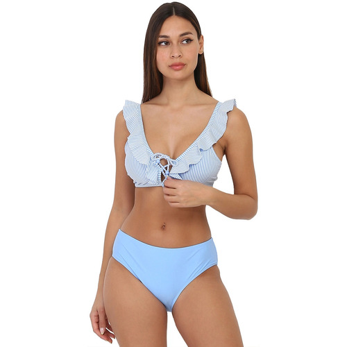 Textil Ženy Bikini La Modeuse 56050_P116294 Modrá