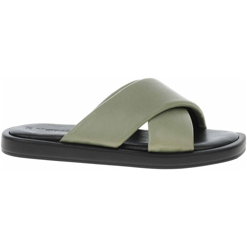 Boty Ženy Pantofle Tamaris Dámské pantofle  1-27118-20 sage-black Zelená