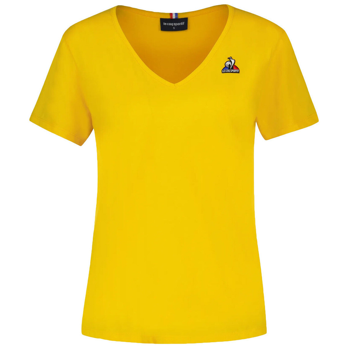 Textil Ženy Trička s krátkým rukávem Le Coq Sportif Essentiels Tee Col V Žlutá
