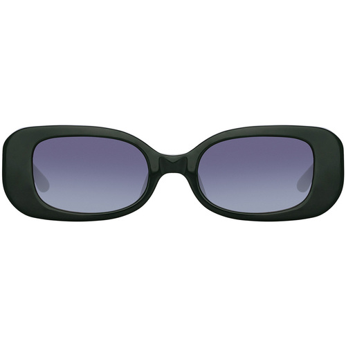 Hodinky & Bižuterie Ženy sluneční brýle Linda Farrow Occhiali da Sole  Lola LFL 1117 C7 Khaki