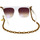 Hodinky & Bižuterie Ženy sluneční brýle Linda Farrow Occhiali da Sole  Dakota LFL 1304 C3 con Catena Bílá