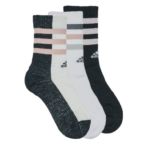 Doplňky  Sportovní ponožky  Adidas Sportswear 3S CRW BOLD 3P Bílá / Černá / Bílá
