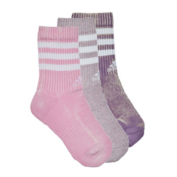 Doplňky  Ženy Sportovní ponožky  Adidas Sportswear 3S C CRW WASH3P Fialová / Růžová