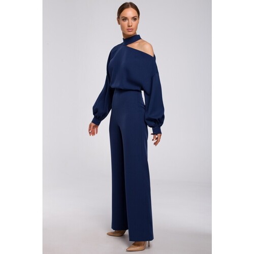 Textil Ženy Overaly / Kalhoty s laclem Made Of Emotion Dámský overal Gyirung M528 navy Tmavě modrá