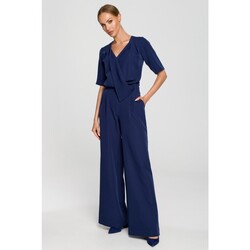 Textil Ženy Overaly / Kalhoty s laclem Made Of Emotion Dámský overal Choedon M703 navy Tmavě modrá