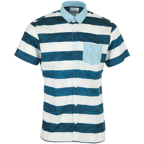 Textil Muži Košile s dlouhymi rukávy Trente-Cinq° Shirt MC Razo Fin Modrá