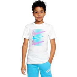 Textil Chlapecké Trička s krátkým rukávem Nike CAMISETA  NIO SPORTSWEAR DX9525 Bílá