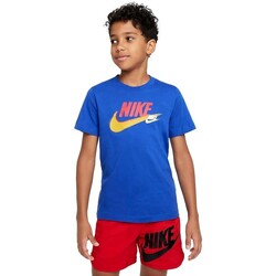 Textil Chlapecké Trička s krátkým rukávem Nike CAMISETA NIO  SPORTSWEAR STANDARD FD1201 Modrá