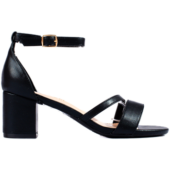 Boty Ženy Sandály W. Potocki Módní černé  sandály dámské na širokém podpatku 