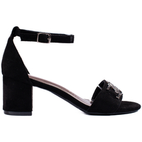 Boty Ženy Sandály W. Potocki Výborné dámské černé  sandály na širokém podpatku 