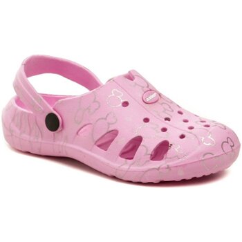Boty Děti Pantofle Axim 5K23765 růžové dívčí nazouváky crocsy Růžová