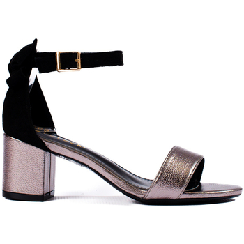 Boty Ženy Sandály W. Potocki Módní dámské černé  sandály na širokém podpatku 