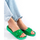 Boty Ženy Žabky Pk Komfortní dámské zelené  nazouváky bez podpatku 