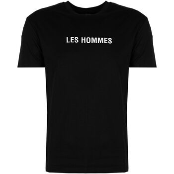 Textil Muži Trička s krátkým rukávem Les Hommes LF224302-0700-9001 | Grafic Print Černá