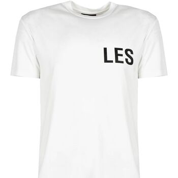 Textil Muži Trička s krátkým rukávem Les Hommes LF224300-0700-1009 | Grafic Print Bílá