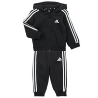 Textil Chlapecké Teplákové soupravy Adidas Sportswear 3S FZ FL JOG Černá / Bílá