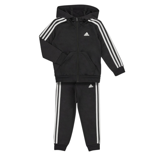 Textil Chlapecké Teplákové soupravy Adidas Sportswear LK 3S SHINY TS Černá / Bílá