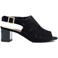 Boty Ženy Sandály Pk Stylové dámské černé  sandály na širokém podpatku 