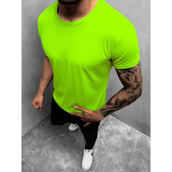 Textil Muži Trička s krátkým rukávem Ozonee Pánské tričko Locating zelená Zelená